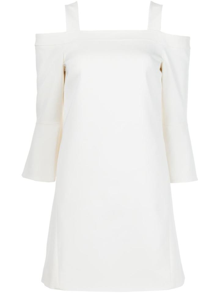 Tibi Cut Out Shoulder Dress, Women's, Size: 10, White, Polyamide/spandex/elastane/acetate