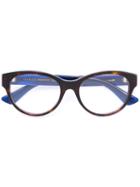 Gucci Eyewear Tortoiseshell Glasses, Blue, Acetate