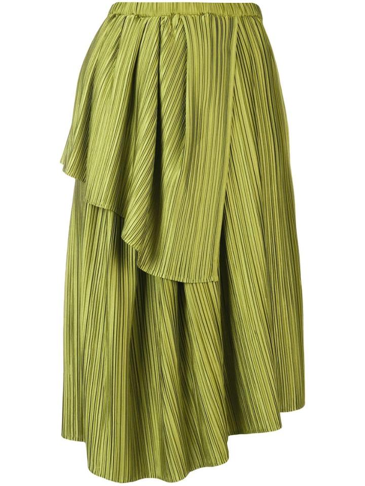Christian Wijnants Plisse Draped Skirt - Green