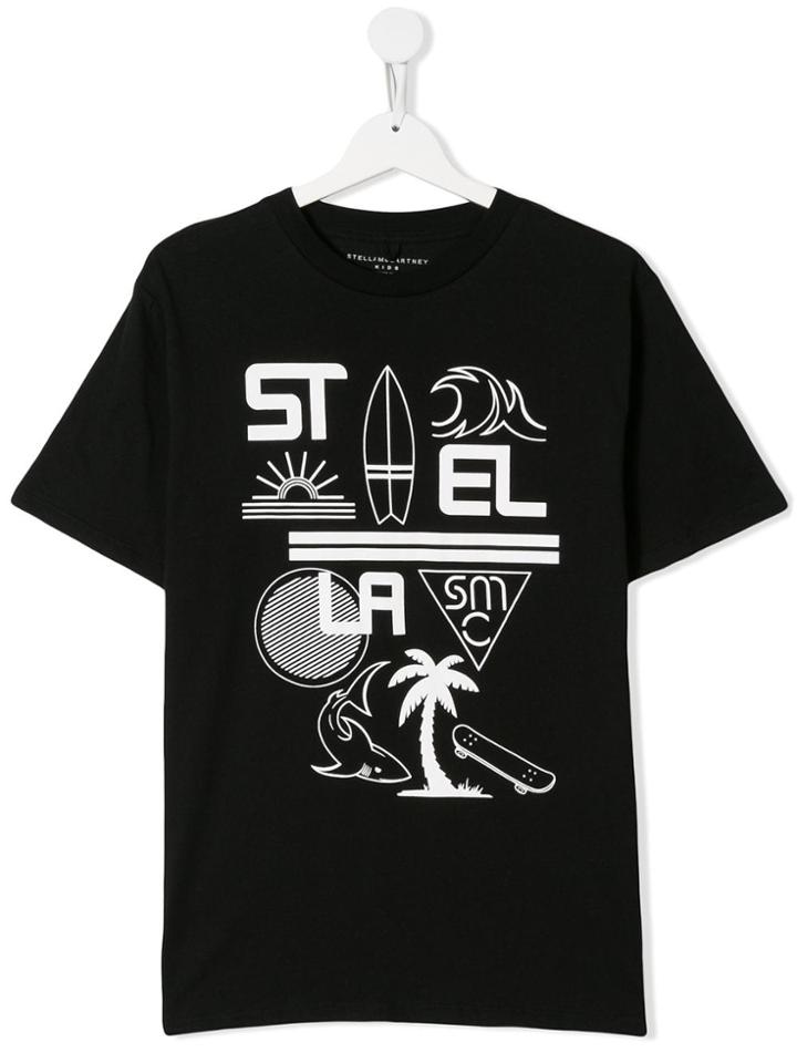 Stella Mccartney Kids Teen Stella Print T-shirt - Black
