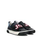 John Galliano Kids Teen Touch Strap Sneakers - Black