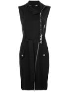 Love Moschino Fitted Biker Dress - Black