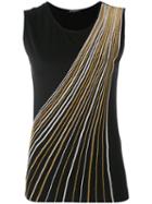 Balmain - Crystal-embellished Vest - Women - Cotton/brass/glass - 38, Black, Cotton/brass/glass
