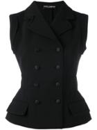 Dolce & Gabbana - Tailored Waistcoat - Women - Silk/nylon/spandex/elastane/virgin Wool - 38, Black, Silk/nylon/spandex/elastane/virgin Wool