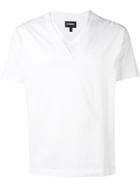 Les Hommes Double V-neck T-shirt - White