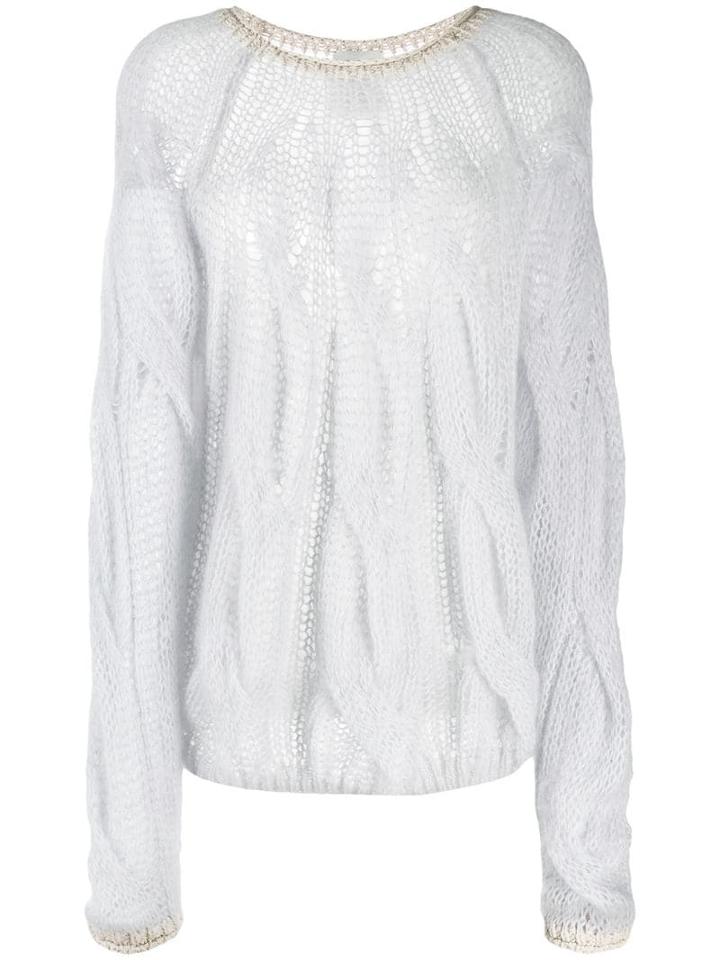 Forte Forte Perla Torsade Jumper - Blue
