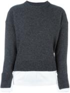Joseph Crew Neck Jumper, Women's, Size: Xs, Grey, Silk/cashmere/wool
