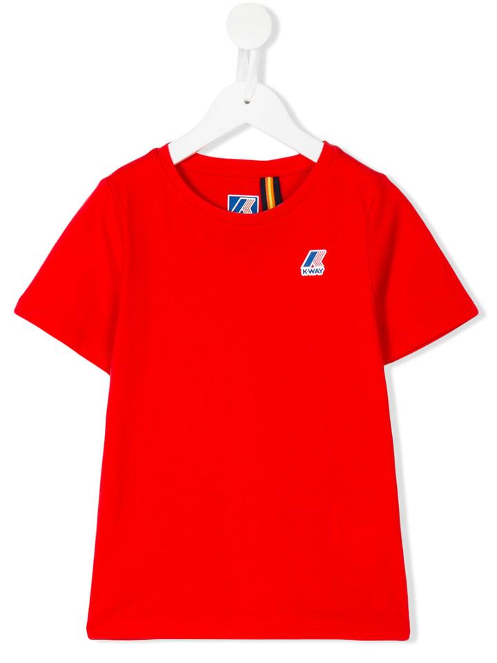 K Way Kids - Chest Logo T-shirt - Kids - Cotton - 8 Yrs, Red