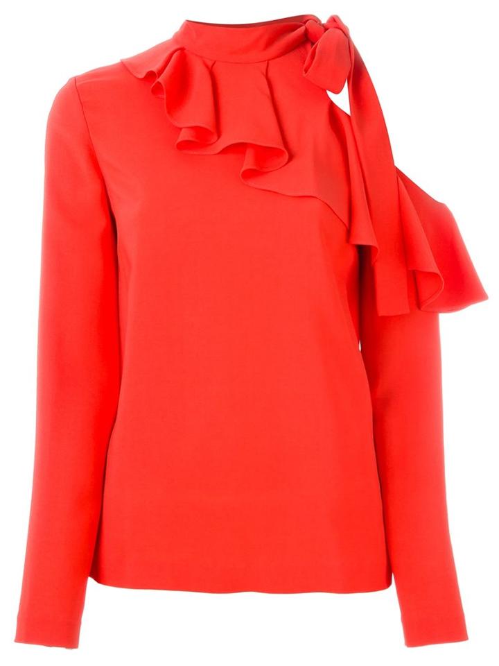 Emilio Pucci Tie-neck Ruffle Blouse