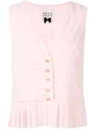 Edward Achour Paris Pleated Design Blouse - Pink