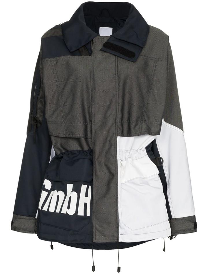 Gmbh X Browns Jeenu Logo Print Drawstring Anorak Jacket - Blue
