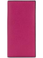 Valextra Bi-fold Cardholder Wallet - Pink & Purple
