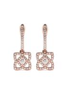 De Beers 18kt Rose Gold Enchanted Lotus Diamond Sleeper Earrings