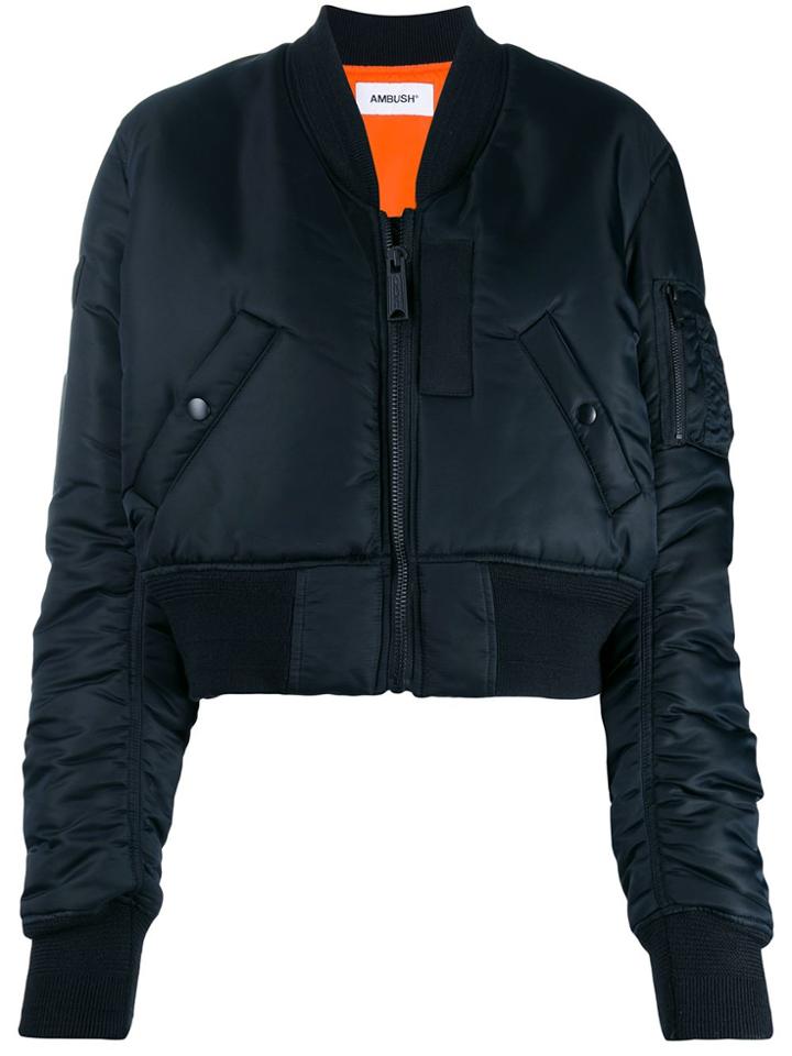 Ambush Zipped Bomber Jacket - Black
