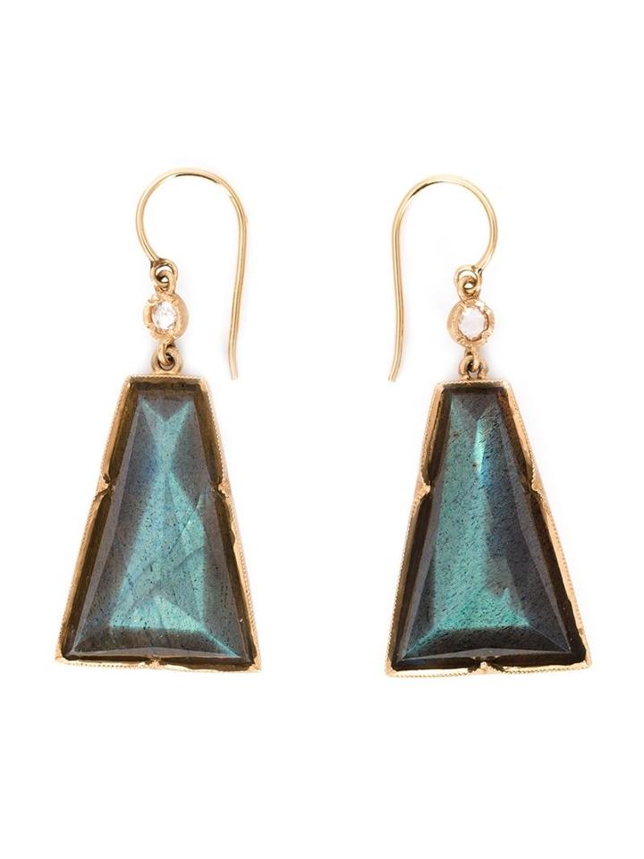 Irene Neuwirth 18kt Rose Gold Labradorite Drop Earrings