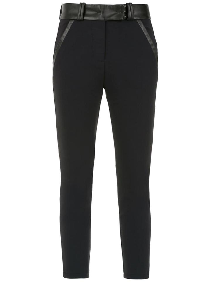 Gloria Coelho Leggings With Leather Detail - Black