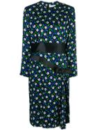 Balmain Vintage Floral Print Dress - Blue