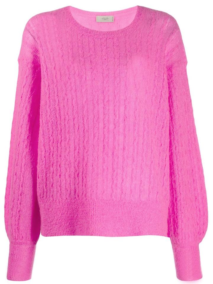 Maison Flaneur Cable Knit Jumper - Pink