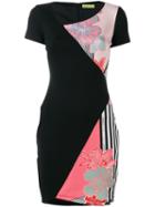 Versace Jeans - Contrast Printed Fitted Dress - Women - Polyester/spandex/elastane/viscose/polyimide - 44, Women's, Black, Polyester/spandex/elastane/viscose/polyimide