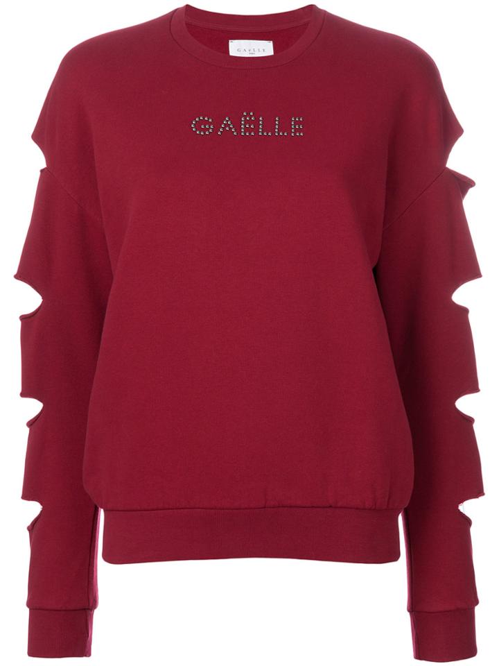 Gaelle Bonheur Long Sleeved Cut Out Jumper - Red