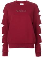 Gaelle Bonheur Long Sleeved Cut Out Jumper - Red