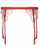 Maison Close 'jardin Imperial' Garter Belt - Red