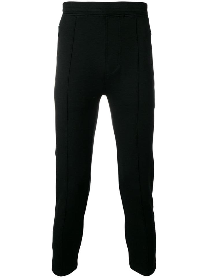 Neil Barrett Tapered Zipped Jogging Trousers - Black