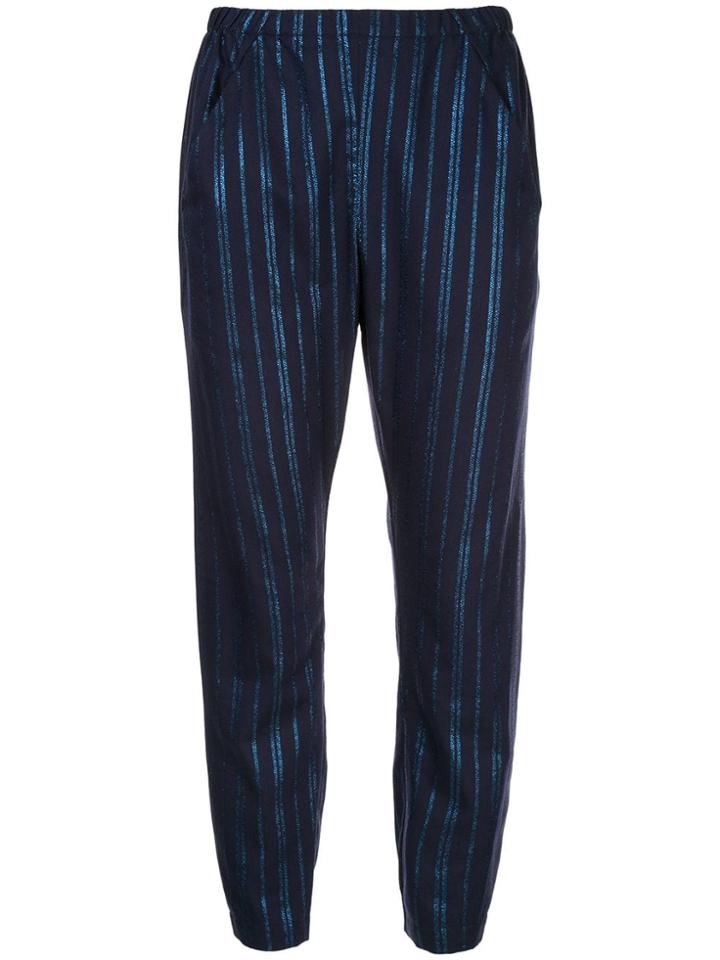 Zero + Maria Cornejo Two Tone Trousers - Blue