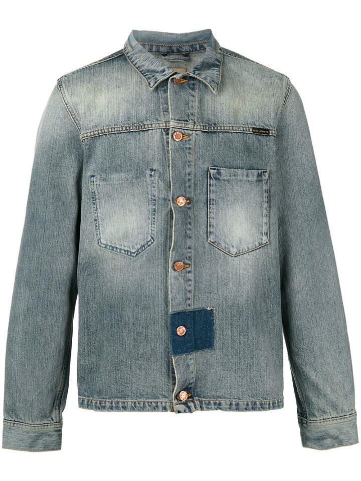 Nudie Jeans Co - Denim Patch Detail Jacket - Men - Cotton - L, Blue, Cotton