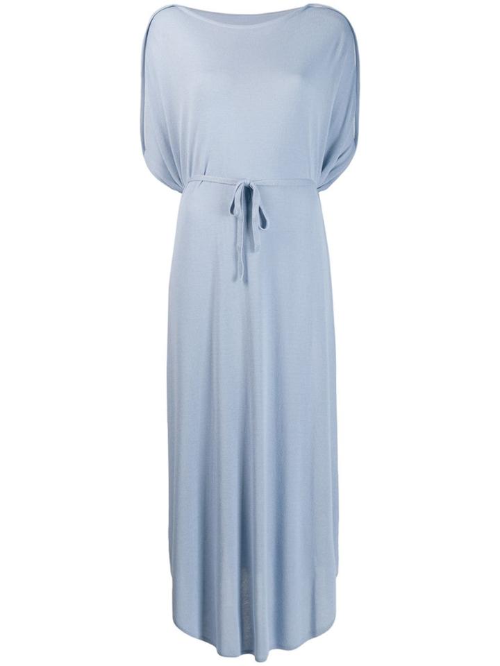 Mm6 Maison Margiela Pleated Midi Dress - Blue