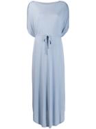 Mm6 Maison Margiela Pleated Midi Dress - Blue