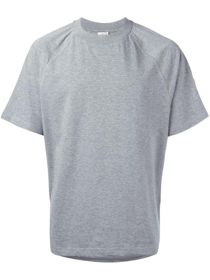 Moncler X Off-white Striped Pattern T-shirt, Men's, Size: Large, Grey, Cotton
