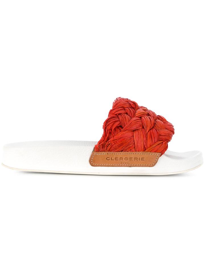 Robert Clergerie Braided Front Slides - Yellow & Orange