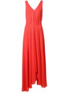 Saloni V-neck Long Draped Dress