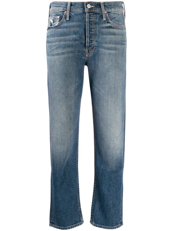 Mother Tomcat High-rise Straight Jeans - Blue