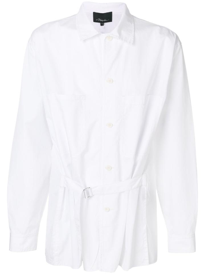 3.1 Phillip Lim Oversized Belted Painter's Shirt - White