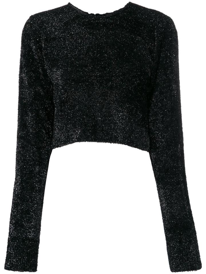 Comme Des Garçons Noir Kei Ninomiya Cropped Jumper - Black