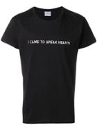 Nasaseasons 'i Came To Break Hearts' Embroidered T-shirt - Black