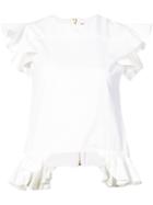 Harvey Faircloth Ruffled Details T-shirt - White