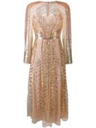 Temperley London Dusk Sequin-embellished Silk Dress - Neutrals