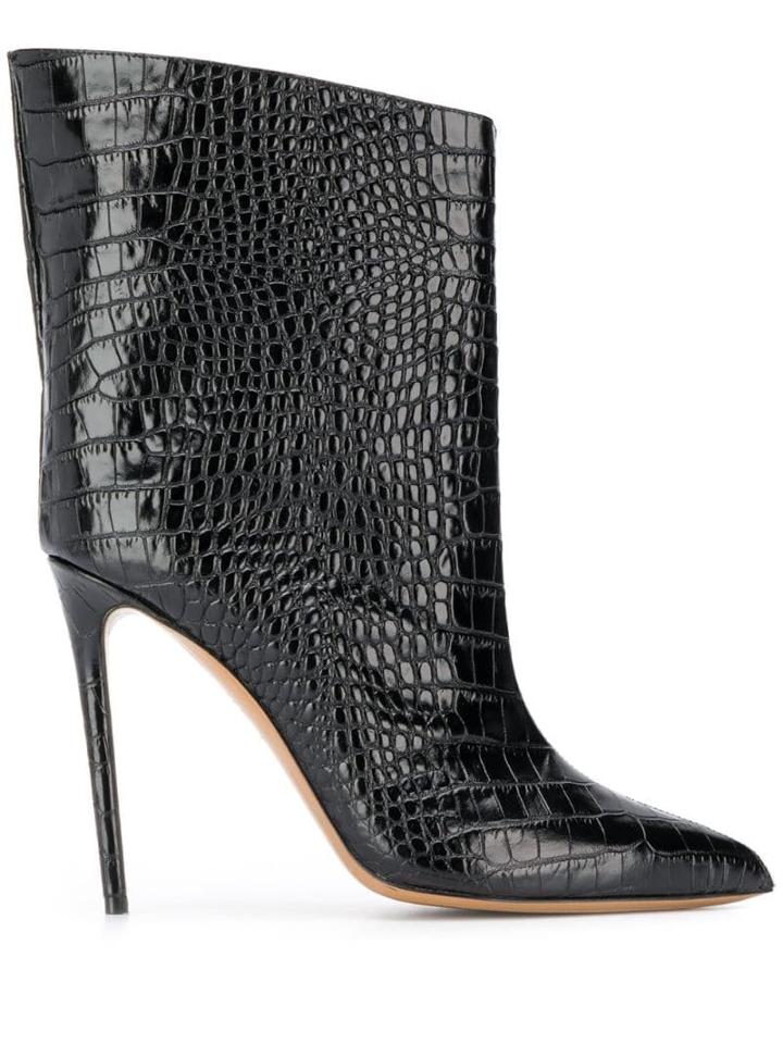 Alexandre Vauthier Embossed Stiletto Boot - Black