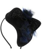 Maison Michel - Tulle Appliqué Hat - Women - Nylon/wool Felt - S, Black, Nylon/wool Felt