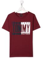 Tommy Hilfiger Junior Teen High-contrast Logo T-shirt - Red