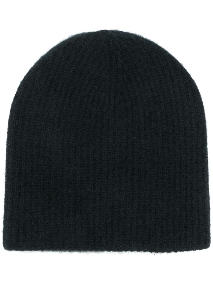 Warm-me Harry Rib Knit Hat - Black