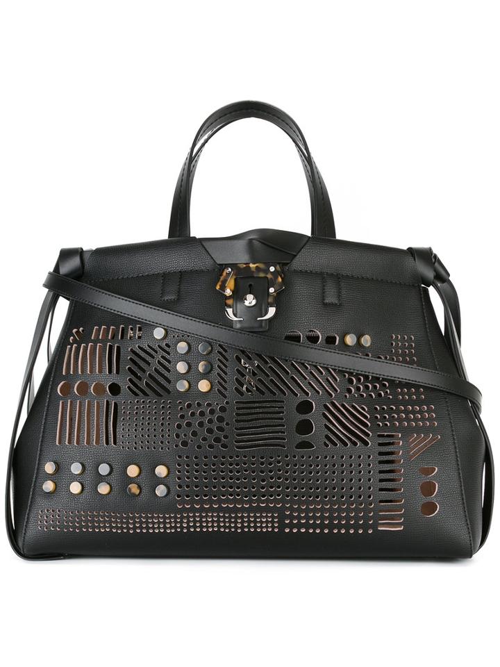 Paula Cademartori Studded Tote, Women's, Black, Leather
