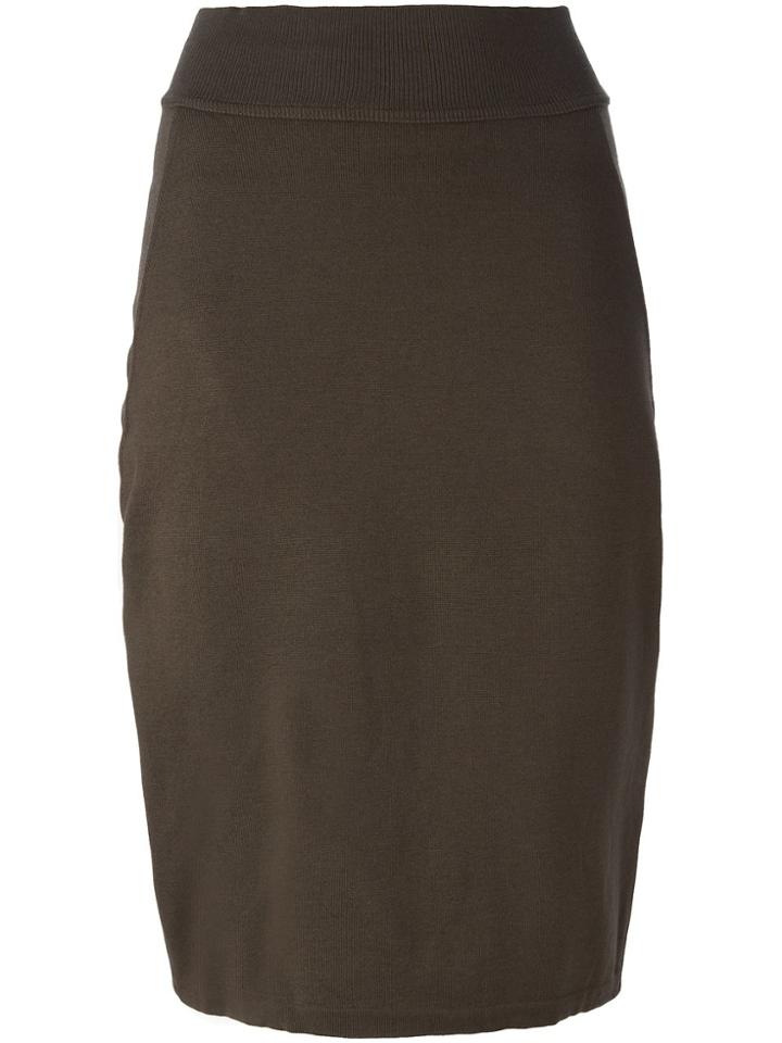 Alaïa Vintage Pencil Skirt - Brown