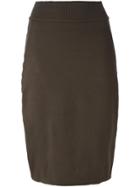 Alaïa Vintage Pencil Skirt - Brown