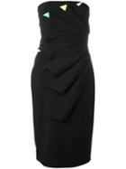 Capucci - Pleated Strapless Dress - Women - Polyester/spandex/elastane/acetate/viscose - 40, Black, Polyester/spandex/elastane/acetate/viscose