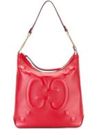 Gucci Embossed Gg Shoulder Bag - Red