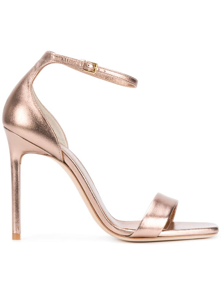 Saint Laurent Amber Ankle Strap 105 Sandals - Pink & Purple